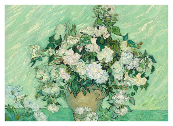 Üveg kép - Vincent van Gogh, Roses, reprodukciók (70x50 cm)