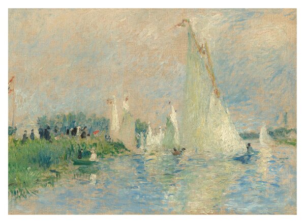 Üveg kép - Auguste Renoir, Regatta at Argenteuil, reprodukciók (70x50 cm)