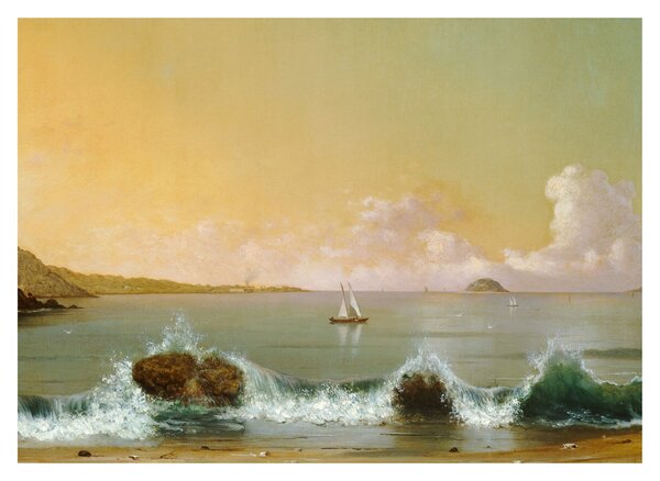 Üveg kép - Martin Johnson Heade, Rio de Janeiro Bay, reprodukciók (70x50 cm)
