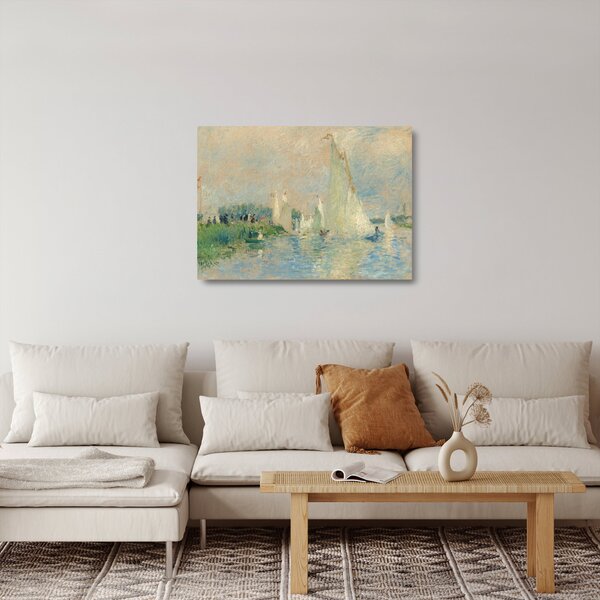 Üveg kép - Auguste Renoir, Regatta at Argenteuil, reprodukciók (70x50 cm)