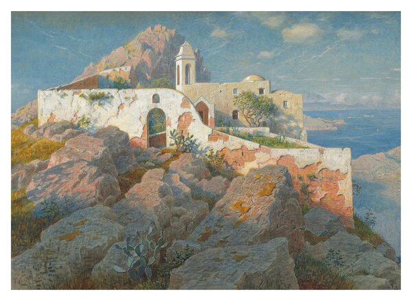 Üveg kép - William Stanley Haseltine, Santa Maria a Cetrella, Anacapri, reprodukciók (70x50 cm)