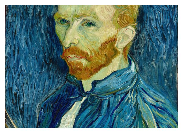 Üveg kép - Vincent van Gogh, Self-Portrait, reprodukciók (70x50 cm)