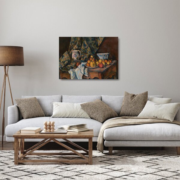 Üveg kép - Paul Cézanne, Still Life with Apples and Peaches, reprodukciók (70x50 cm)
