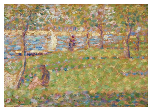 Üveg kép - Georges Seurat, Study for "La Grande Jatte", reprodukciók (70x50 cm)