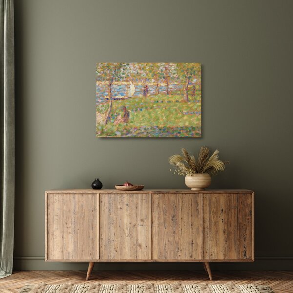 Üveg kép - Georges Seurat, Study for "La Grande Jatte", reprodukciók (70x50 cm)