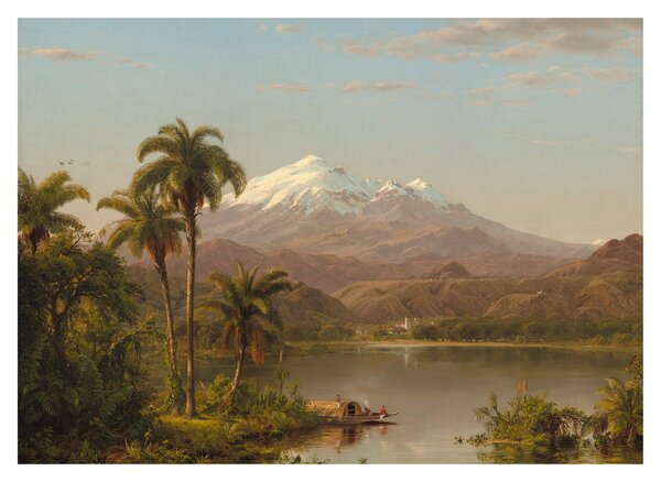 Üveg kép - Frederic Edwin Church, Tamaca Palms, reprodukciók (70x50 cm)