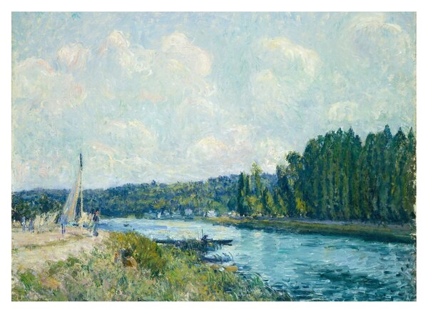 Üveg kép - Alfred Sisley, The Banks of the Oise, reprodukciók (70x50 cm)