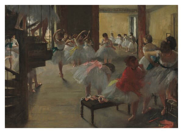 Üveg kép - Edgar Degas, The Dance Class, reprodukciók (70x50 cm)