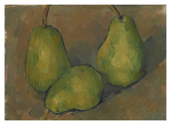 Üveg kép - Paul Cézanne, Three Pears, reprodukciók (70x50 cm)