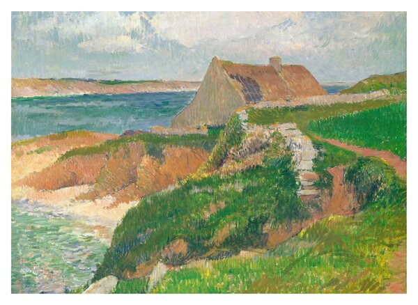 Üveg kép - Henri Moret, The Island of Raguenez, Brittany, reprodukciók (70x50 cm)
