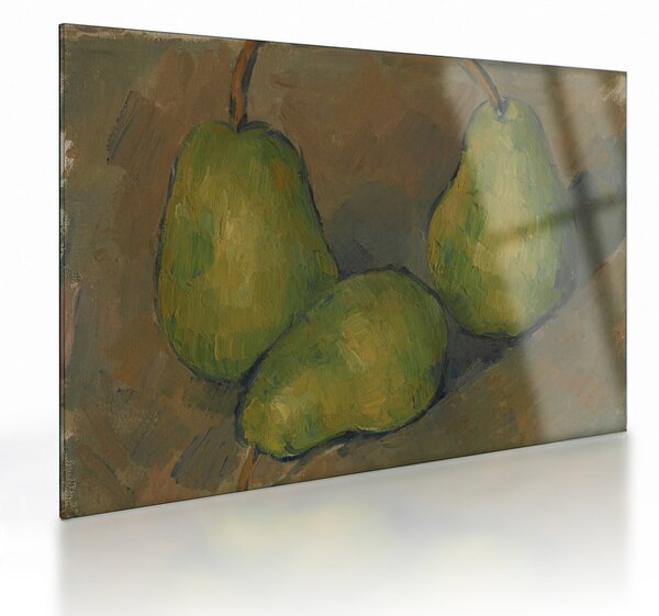 Üveg kép - Paul Cézanne, Three Pears, reprodukciók (70x50 cm)