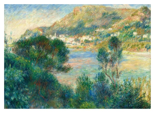 Üveg kép - Auguste Renoir, View of Monte Carlo from Cap Martin, reprodukciók (70x50 cm)