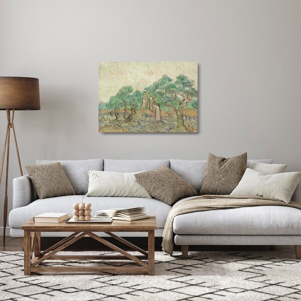 Üveg kép - Vincent van Gogh, The Olive Orchard, reprodukciók (70x50 cm)