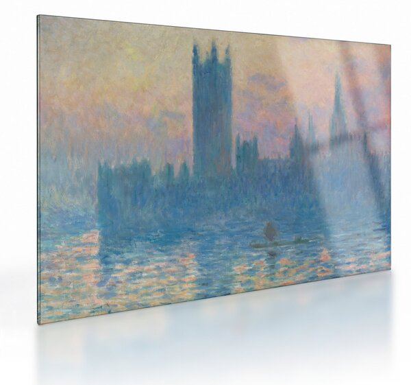 Üveg kép - Claude Monet, The Houses of Parliament, Sunset, reprodukciók (70x50 cm)