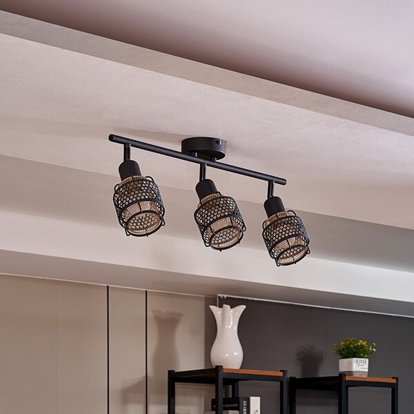 Mennyezeti Lámpa Lindby, Eudoria, dimmable, Fekete, Nappali, Fém, Modern