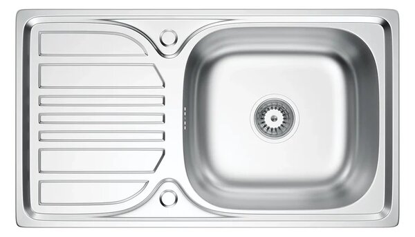 Melanstar HD7643S Cseptálcás Konyhai Mosogatótálca és Cook Állló Mosogató Csaptelep Szett - Inox, Szifonnal