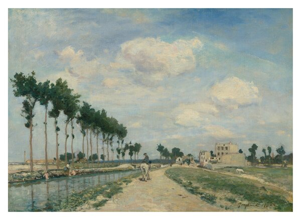 Üveg kép - Johan Barthold Jongkind, The Towpath, reprodukciók (70x50 cm)