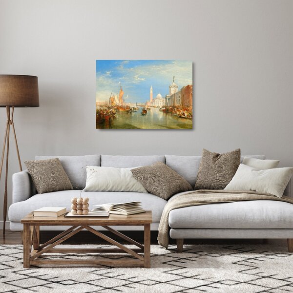 Üveg kép - Joseph Mallord William Turner, Venice the Dogana and San Giorgio Maggiore, reprodukciók (70x50 cm)