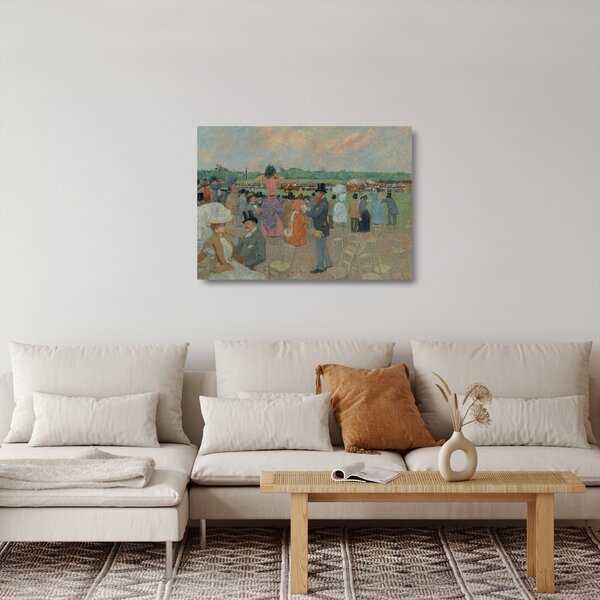 Üveg kép - Jean-Louis Forain, The Races at Longchamp, reprodukciók (70x50 cm)
