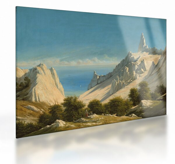 Üveg kép - Georg Emil Libert, View of Sommerspiret, the Cliffs of Møn, reprodukciók (70x50 cm)