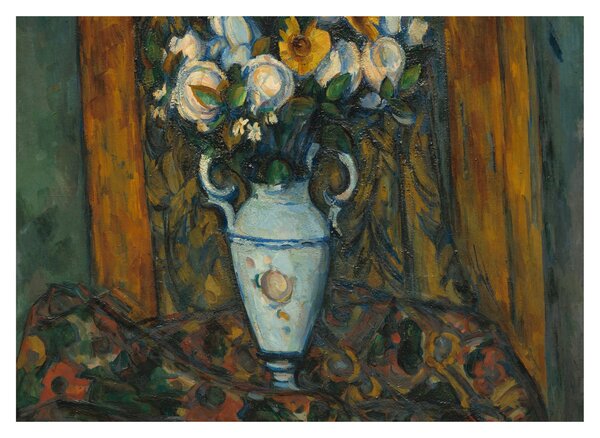 Üveg kép - Paul Cézanne, Vase of Flowers, reprodukciók (70x50 cm)