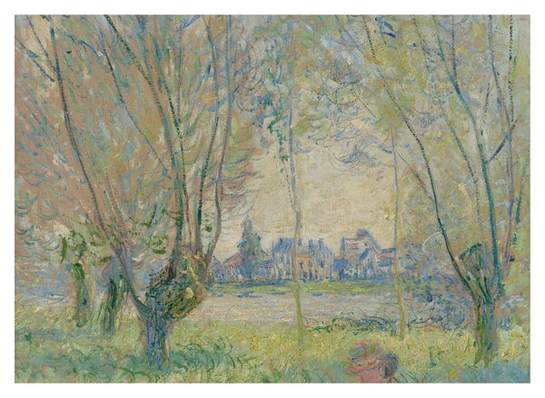 Üveg kép - Claude Monet, Woman Seated under the Willows, reprodukciók (70x50 cm)