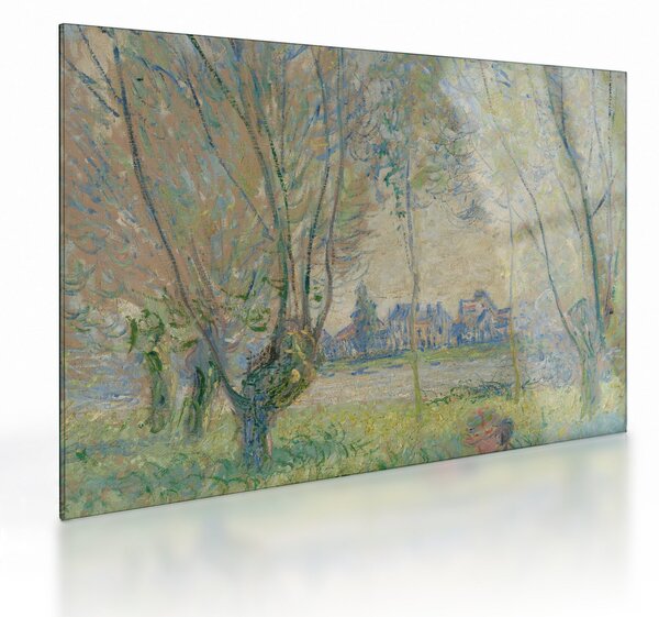 Üveg kép - Claude Monet, Woman Seated under the Willows, reprodukciók (70x50 cm)