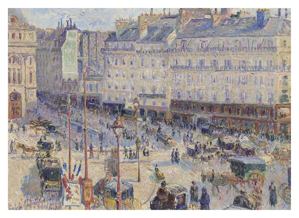 Üveg kép - Camille Pissarro, The Place du Havre, reprodukciók (70x50 cm)