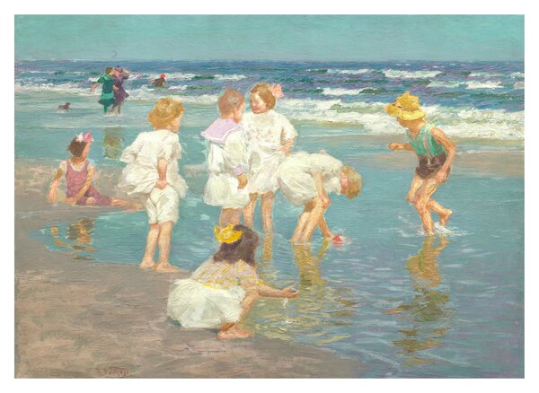 Üveg kép - Edward Henry Potthast, A Holiday, reprodukciók (70x50 cm)