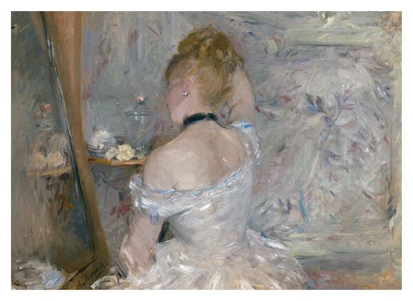 Üveg kép - Berthe Morisot, Woman at Her Toilette, reprodukciók (70x50 cm)