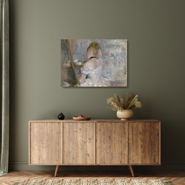 Üveg kép - Berthe Morisot, Woman at Her Toilette, reprodukciók (70x50 cm)