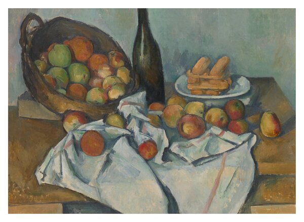 Üveg kép - Paul Cezanne, The Basket of Apples, reprodukciók (70x50 cm)