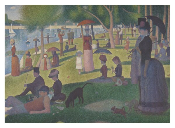 Üveg kép - Georges Seurat, A Sunday on La Grande Jatte, reprodukciók (70x50 cm)