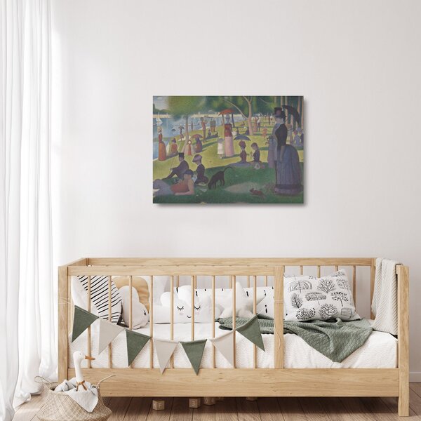 Üveg kép - Georges Seurat, A Sunday on La Grande Jatte, reprodukciók (70x50 cm)