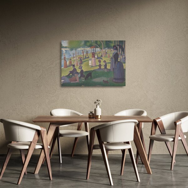 Üveg kép - Georges Seurat, A Sunday on La Grande Jatte, reprodukciók (70x50 cm)