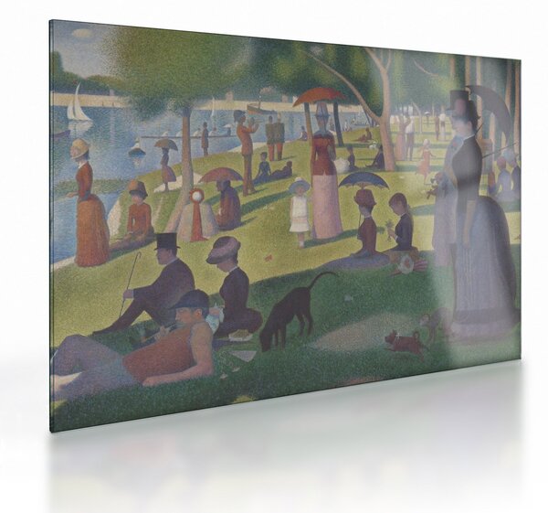 Üveg kép - Georges Seurat, A Sunday on La Grande Jatte, reprodukciók (70x50 cm)