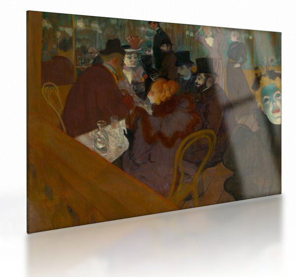 Üveg kép - Henri de Toulouse-Lautrec, At the Moulin Rouge, reprodukciók (70x50 cm)