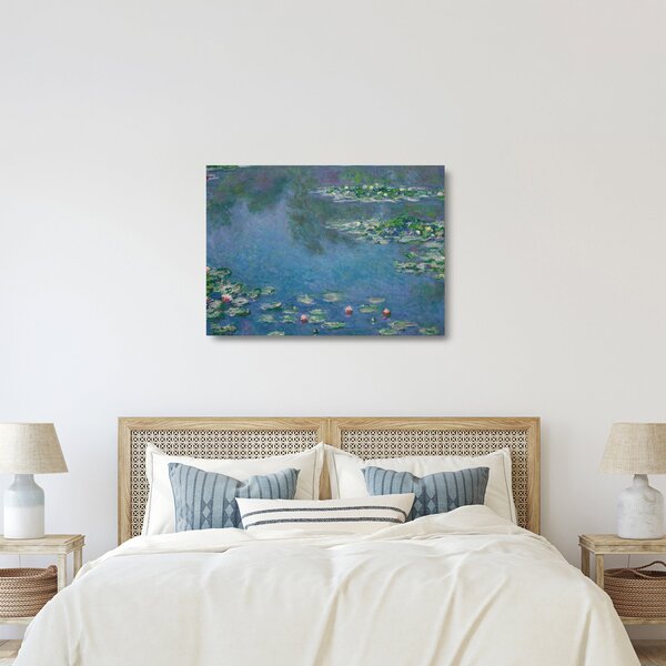 Üveg kép - Claude Monet, Water Lilies, reprodukciók (70x50 cm)