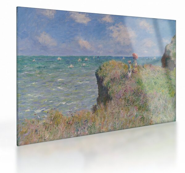Üveg kép - Claude Monet, Cliff Walk at Pourville, reprodukciók (70x50 cm)