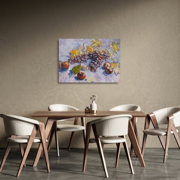 Üveg kép - Vincent van Gogh, Grapes, Lemons, Pears, and Apples, reprodukciók (70x50 cm)