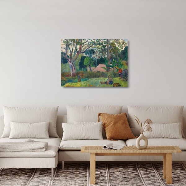 Üveg kép - Paul Gauguin, Te raau rahi (The Big Tree), reprodukciók (70x50 cm)