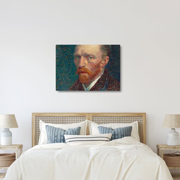 Üveg kép - Vincent van Gogh, Self-Portrait, reprodukciók (70x50 cm)