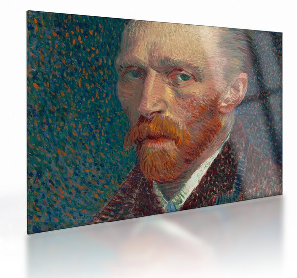 Üveg kép - Vincent van Gogh, Self-Portrait, reprodukciók (70x50 cm)