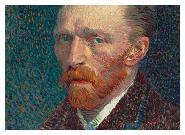 Üveg kép - Vincent van Gogh, Self-Portrait, reprodukciók (70x50 cm)