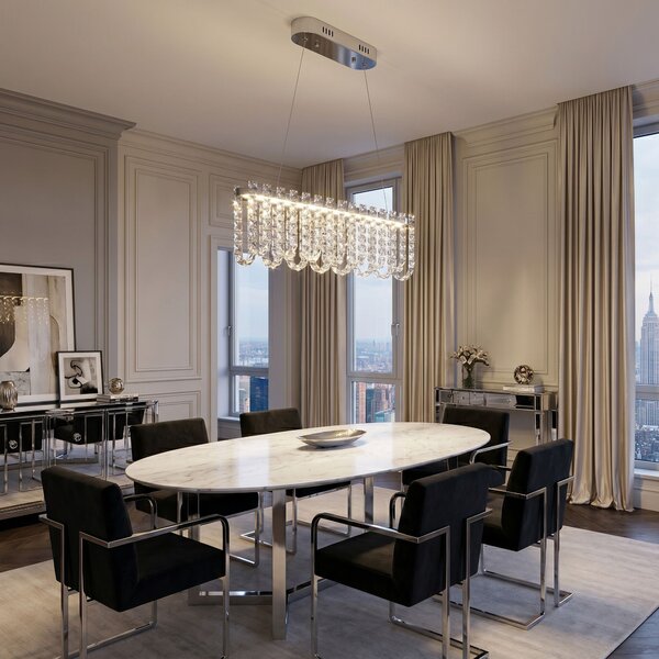 LED kristály függőlámpa SWE073-CP 60cm Chrome