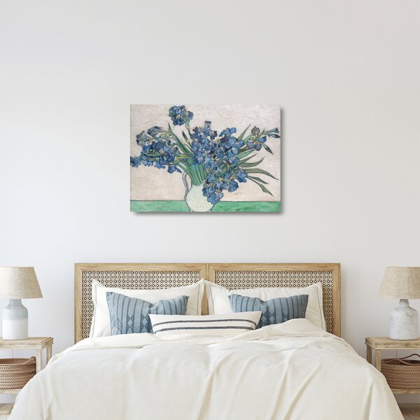 Üveg kép - Vincent van Gogh, Irises, reprodukciók (70x50 cm)