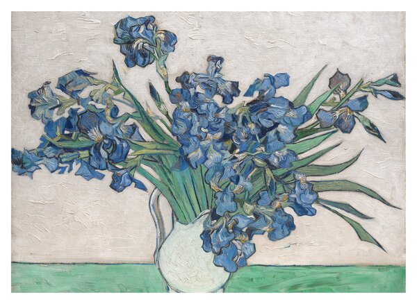 Üveg kép - Vincent van Gogh, Irises, reprodukciók (70x50 cm)