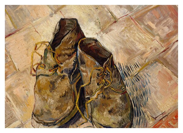 Üveg kép - Vincent van Gogh, Shoes, reprodukciók (70x50 cm)