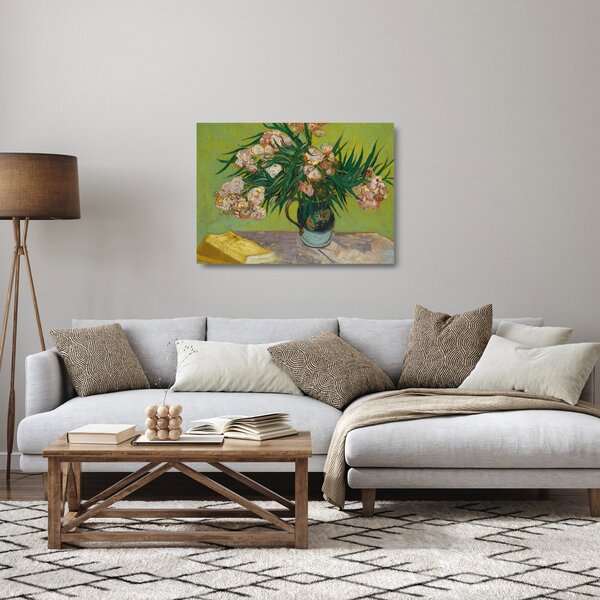 Üveg kép - Vincent van Gogh, Oleanders, reprodukciók (70x50 cm)