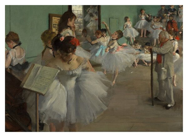 Üveg kép - Edgar Degas, The Dance Class, reprodukciók (70x50 cm)